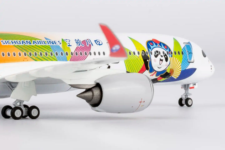 Sichuan Airlines Airbus A350-900 1:400 Diecast Model by NG Models (Reg: B-32HG) with stand