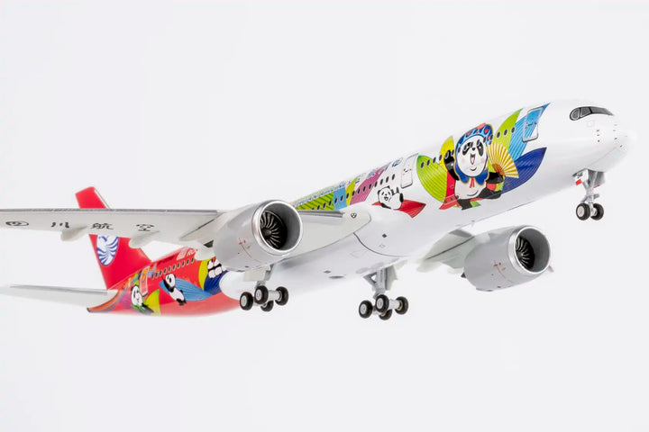Sichuan Airlines Airbus A350-900 1:400 Diecast Model by NG Models (Reg: B-32HG) with stand