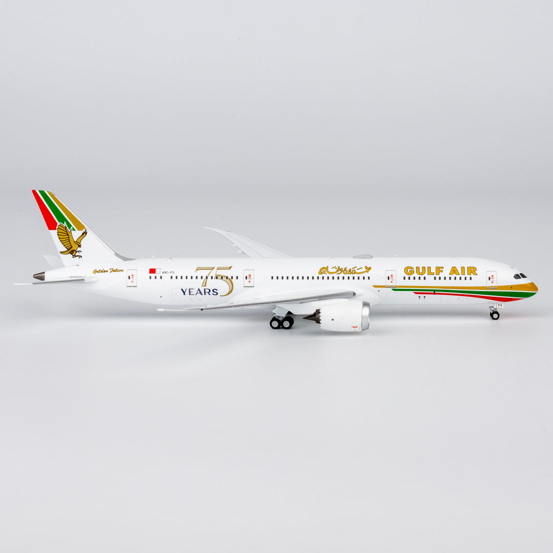 Gulf Air Boeing 787-9 1:400 Diecast Model by NG Model (Reg: A9C-FG, 75 Years)