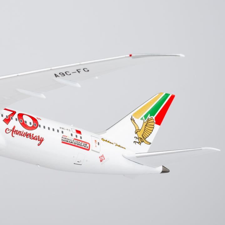 Gulf Air Boeing 787-9 1:400 Diecast Model by NG Models (Reg: A9C-FG, 70 Years)
