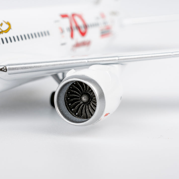 Gulf Air Boeing 787-9 1:400 Diecast Model by NG Models (Reg: A9C-FG, 70 Years)