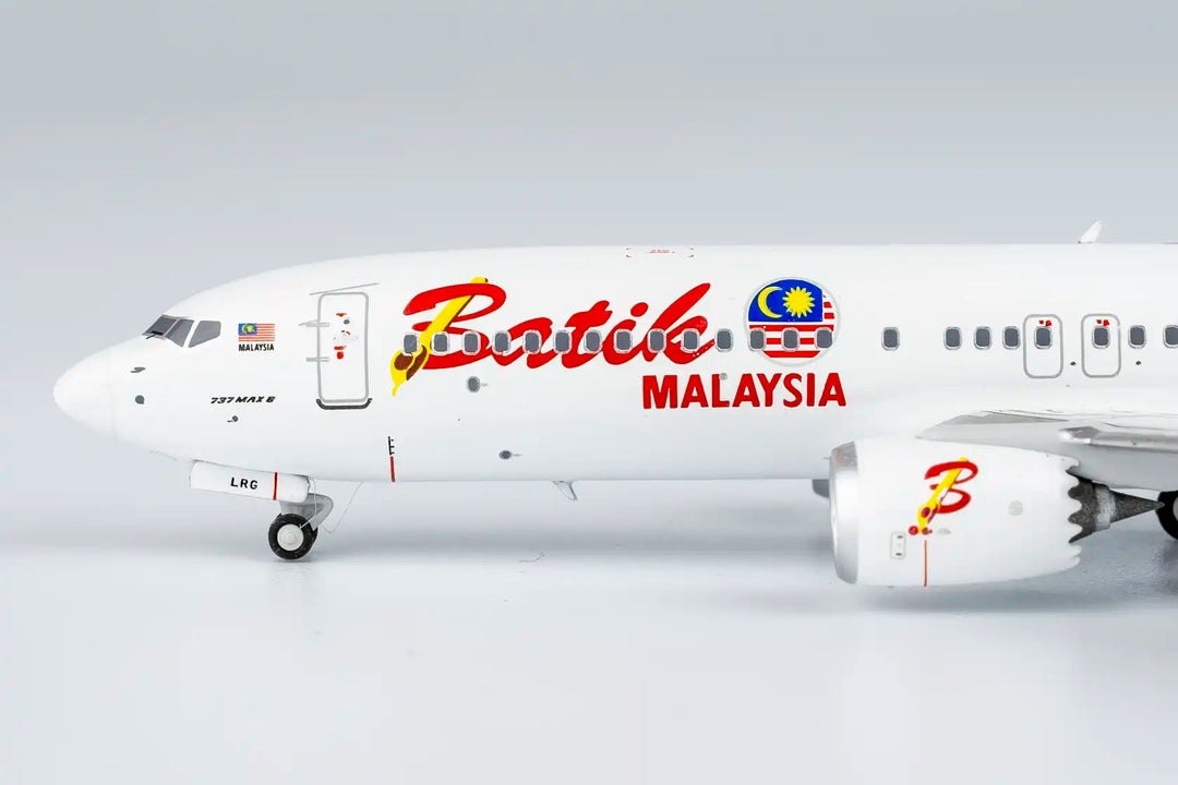 NG Models Batik Air Malaysia Malindo Air Boeing 737 MAX 8 1:400 Diecast Model 9M-LRG