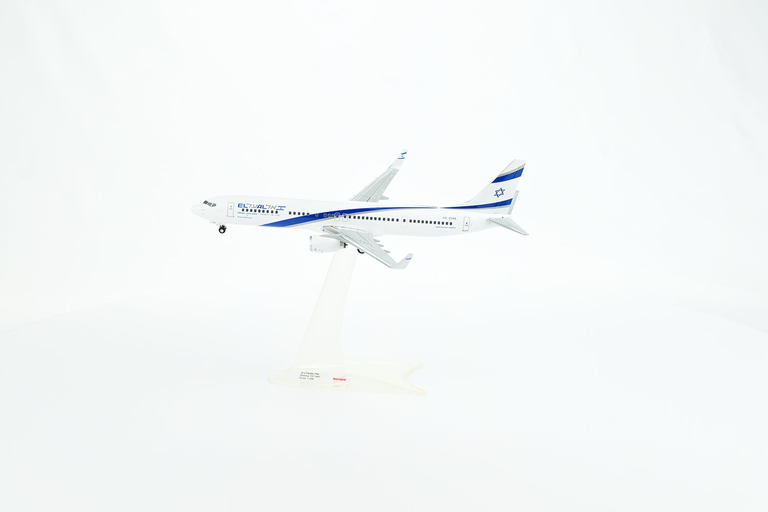 EL AL Israel Airlines Boeing 737-800 1:200 scale model aircraft landing gear one-piece