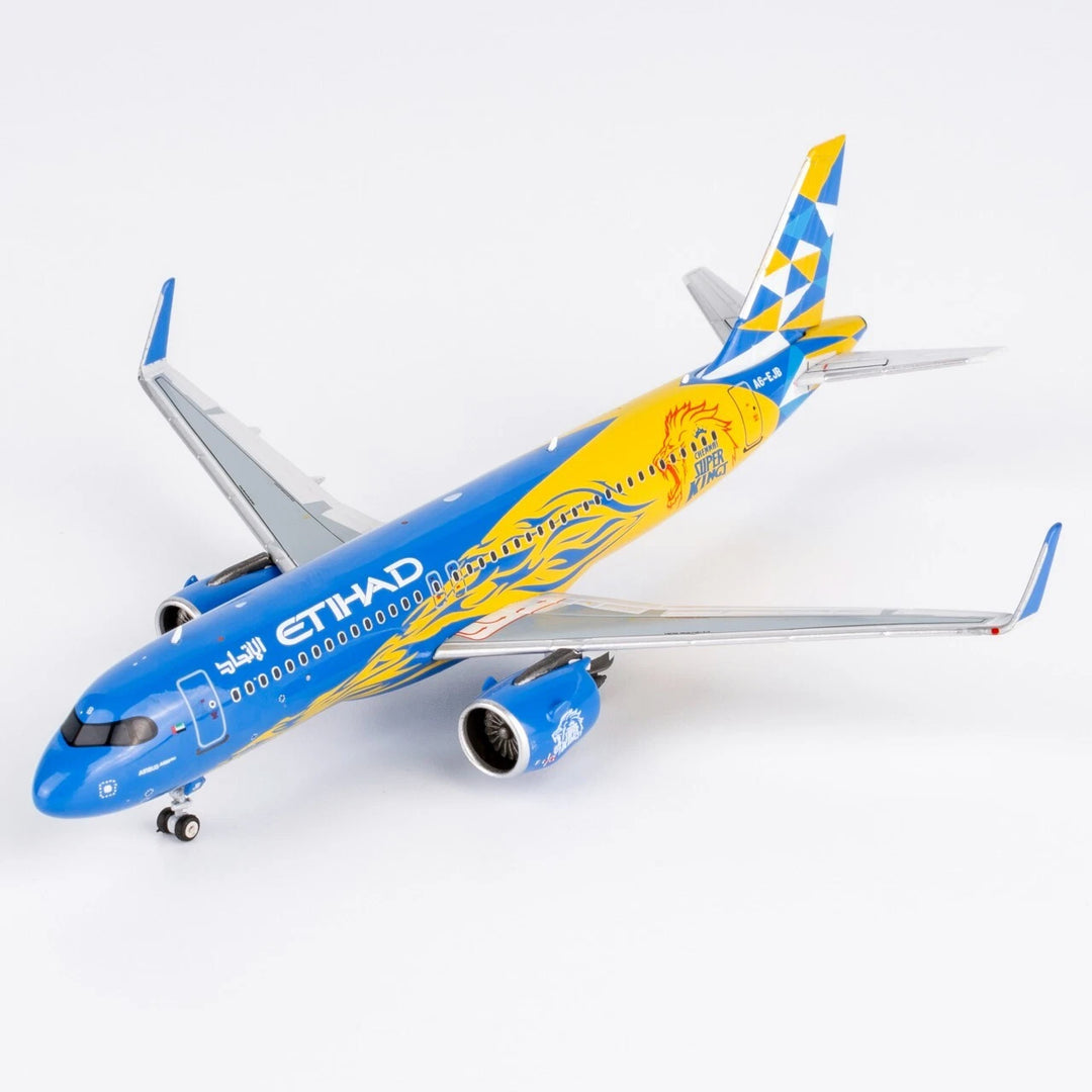 Etihad Airways Airbus A320neo A6-EJB 1:400 NG Models diecast model in Chennai Super Kings livery