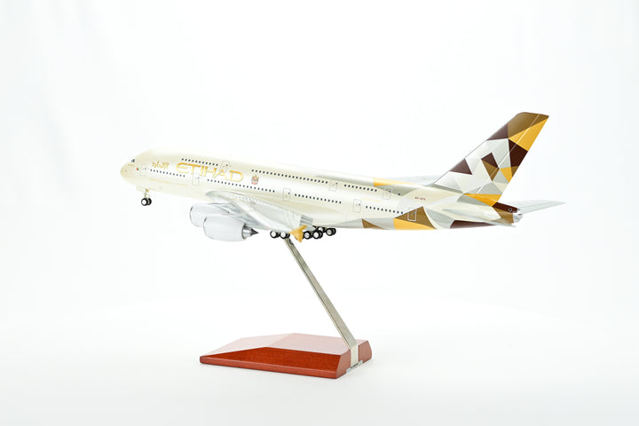 Etihad Airways Airbus A380 model aircraft detail one-piece construction