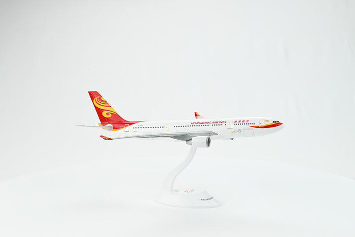 Detailed close-up of Hong Kong Airlines logo on Airbus a330-200 B-LND model