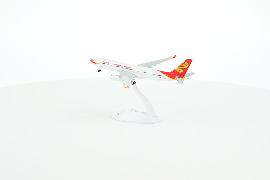 Detailed close-up of Hong Kong Airlines logo on Airbus A330-200 model B-LND