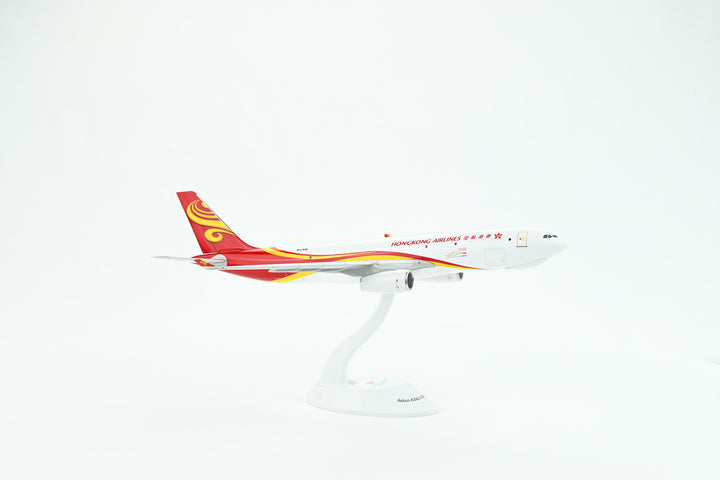 Detailed close-up of Hong Kong Airlines logo on Airbus a330F Freighter model