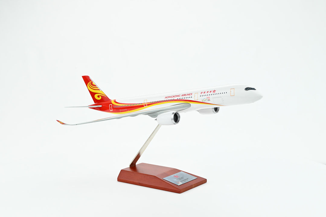 Collector's Hong Kong Airlines Airbus A350-900 1:200 model displayed on stand