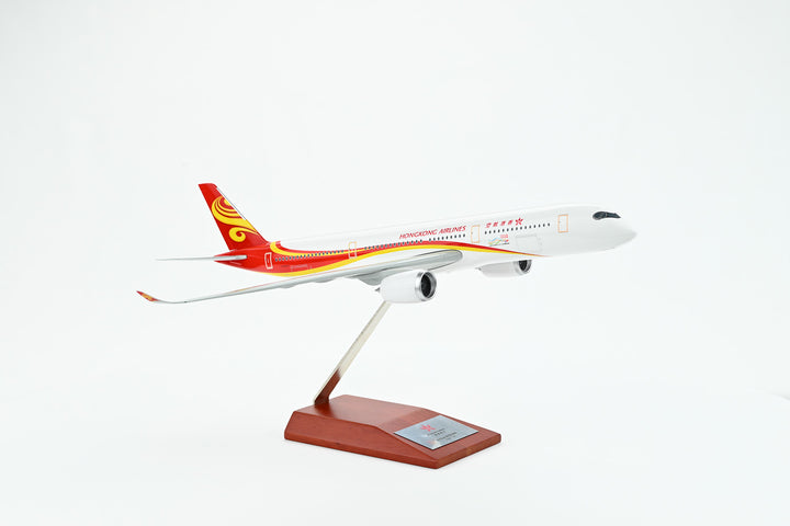 Collector's Hong Kong Airlines Airbus A350-900 1:200 model displayed on stand