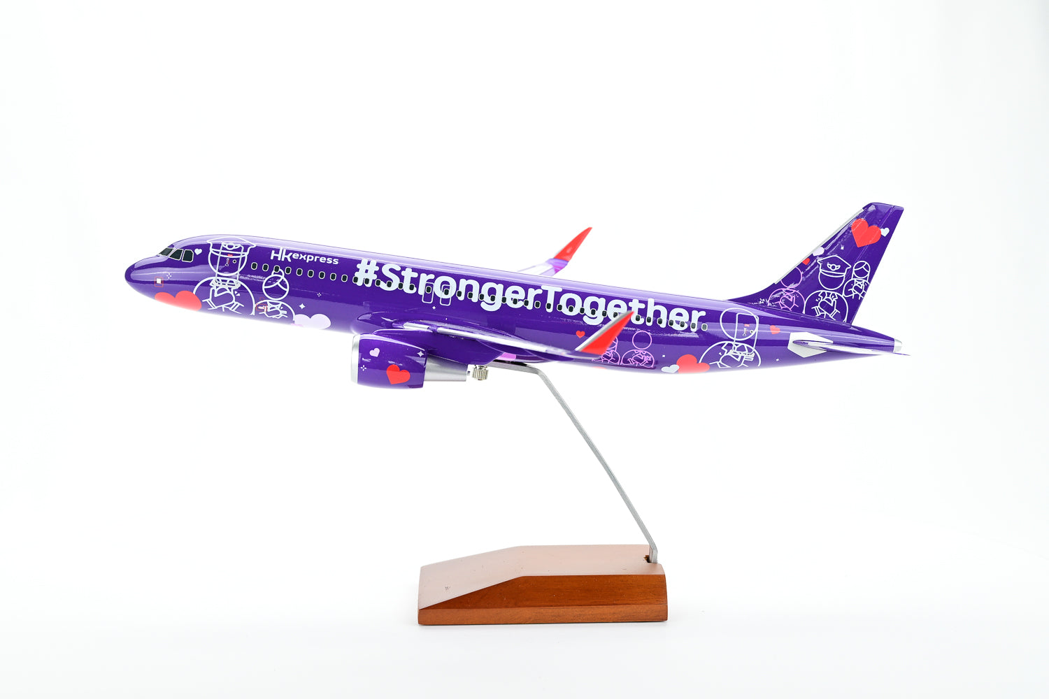 Hong Kong Express Airbus A320 1:100 scale model aircraft Stronger Together livery