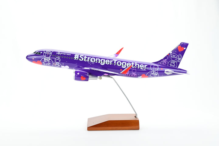 Hong Kong Express Airbus A320 1:100 scale model aircraft Stronger Together livery