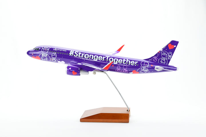 Hong Kong Express Airbus A320 model aircraft side view StrongerTogether livery