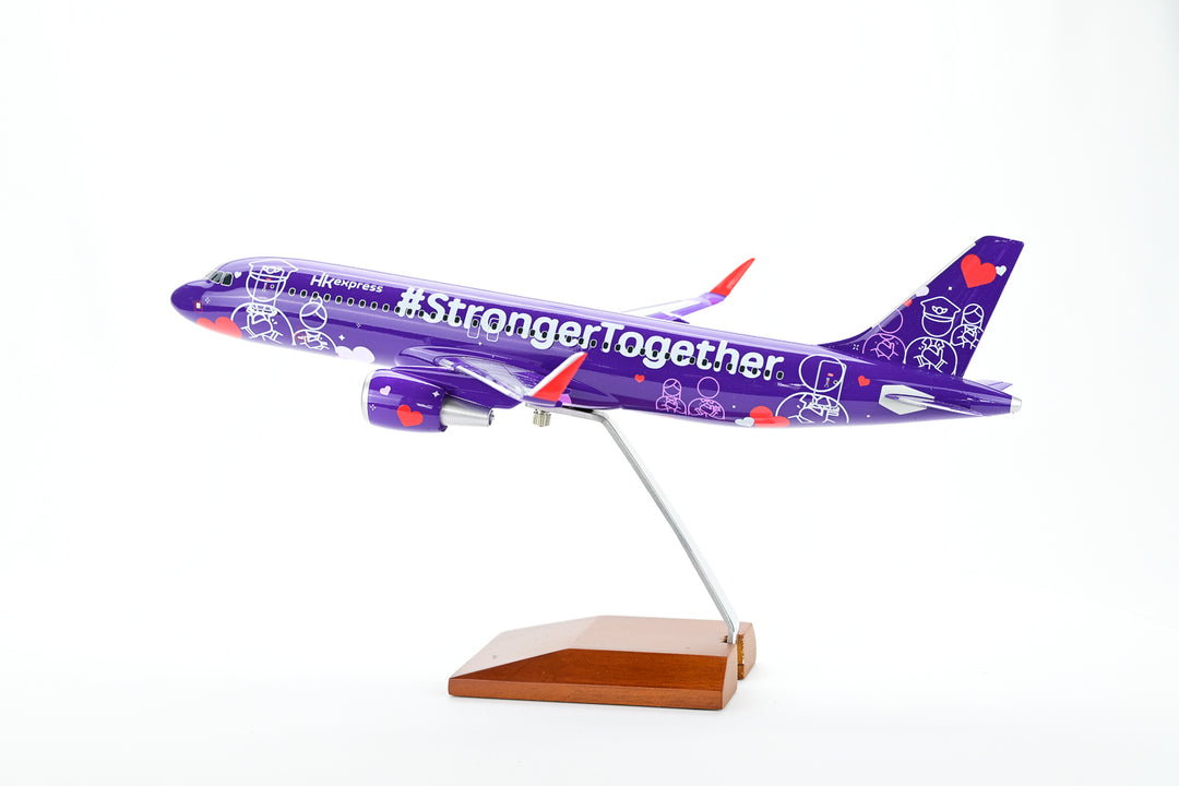 Hong Kong Express Airbus A320 model aircraft detail StrongerTogether design