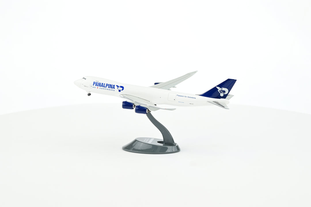 Side profile of Panalpina B747-8F 1:400 Scale model metal diecast aircraft