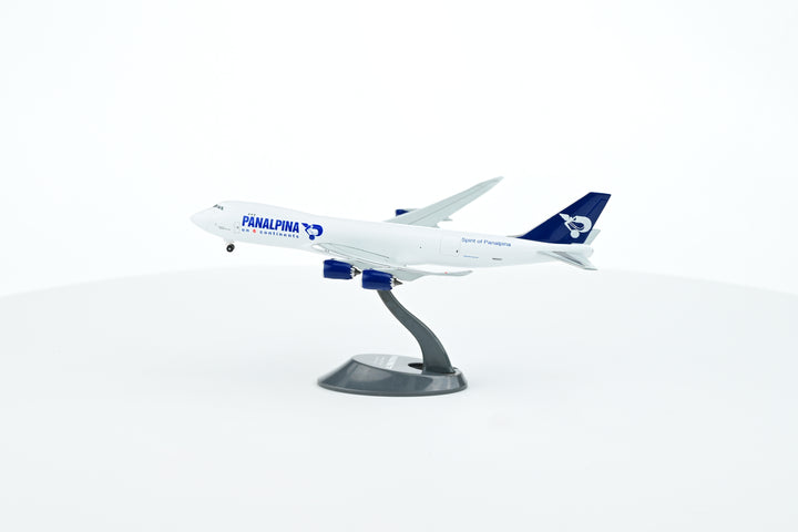 Side profile of Panalpina B747-8F 1:400 Scale model metal diecast
