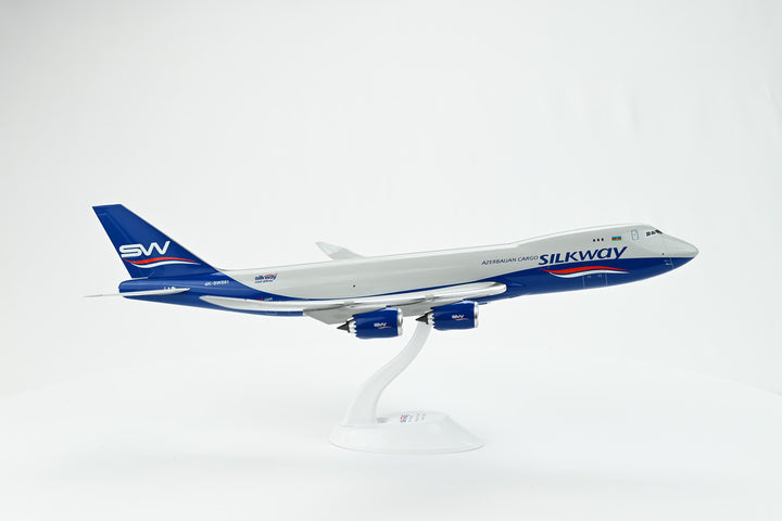 Silk Way Airlines Boeing 747-8F cargo model aircraft side view