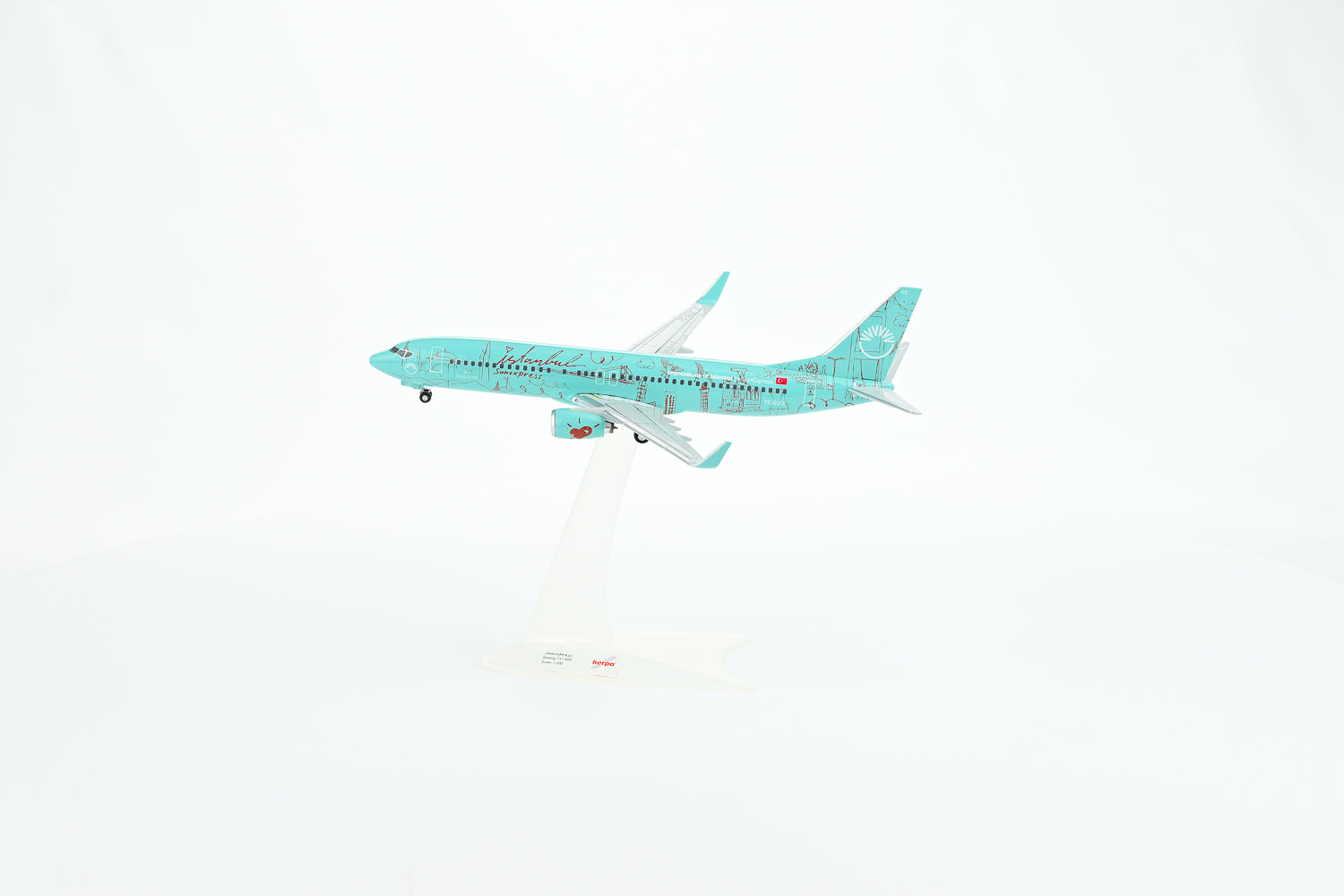 SunExpress Boeing 737-800 1:200 scale model aircraft TC-SUZ landing gear one-piece