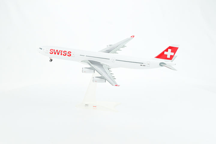 SWISS Airbus A340-300 model aircraft side view HB-JMJ landing gear