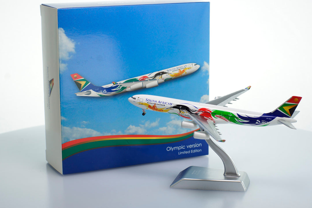 South African Airways Airbus A340-300 1:400 scale diecast model aircraft Olympic Limited Edition landing gear