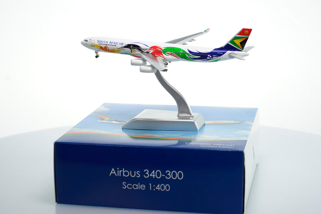 South African Airways Airbus A340-300 model aircraft detail Olympic Limited Edition design